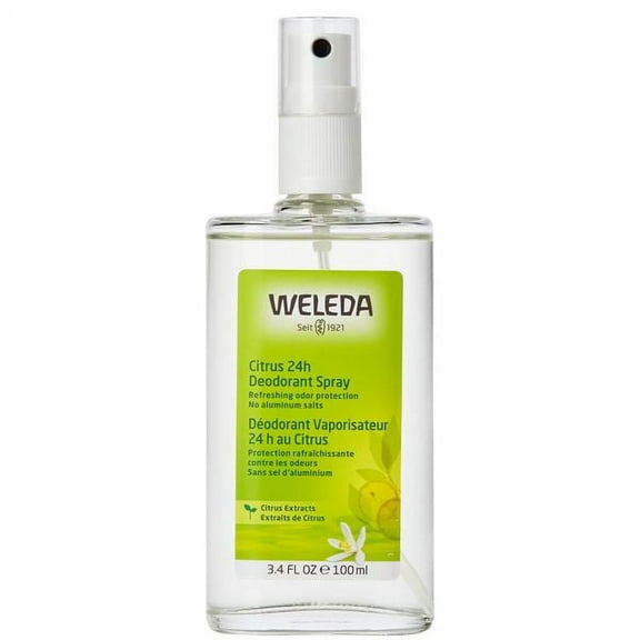 Weleda Aluminum-Free Spray Deodorant, Citrus, 3.4 Oz