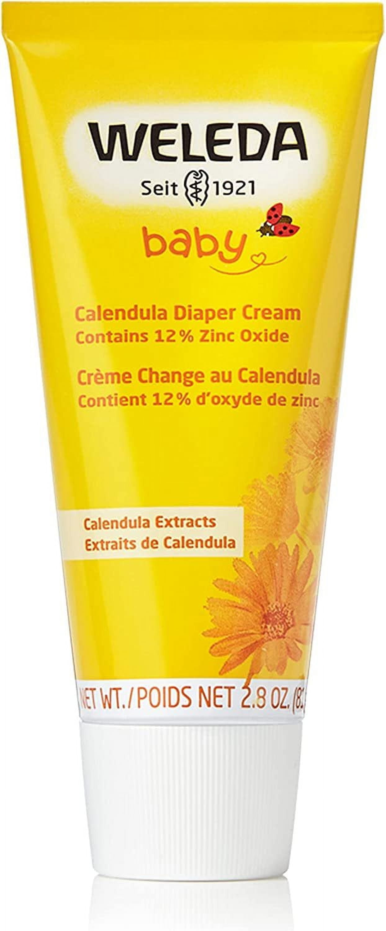 Weleda Baby Calendula Diaper Cream, 2.8oz, Natural Zinc Chamomile