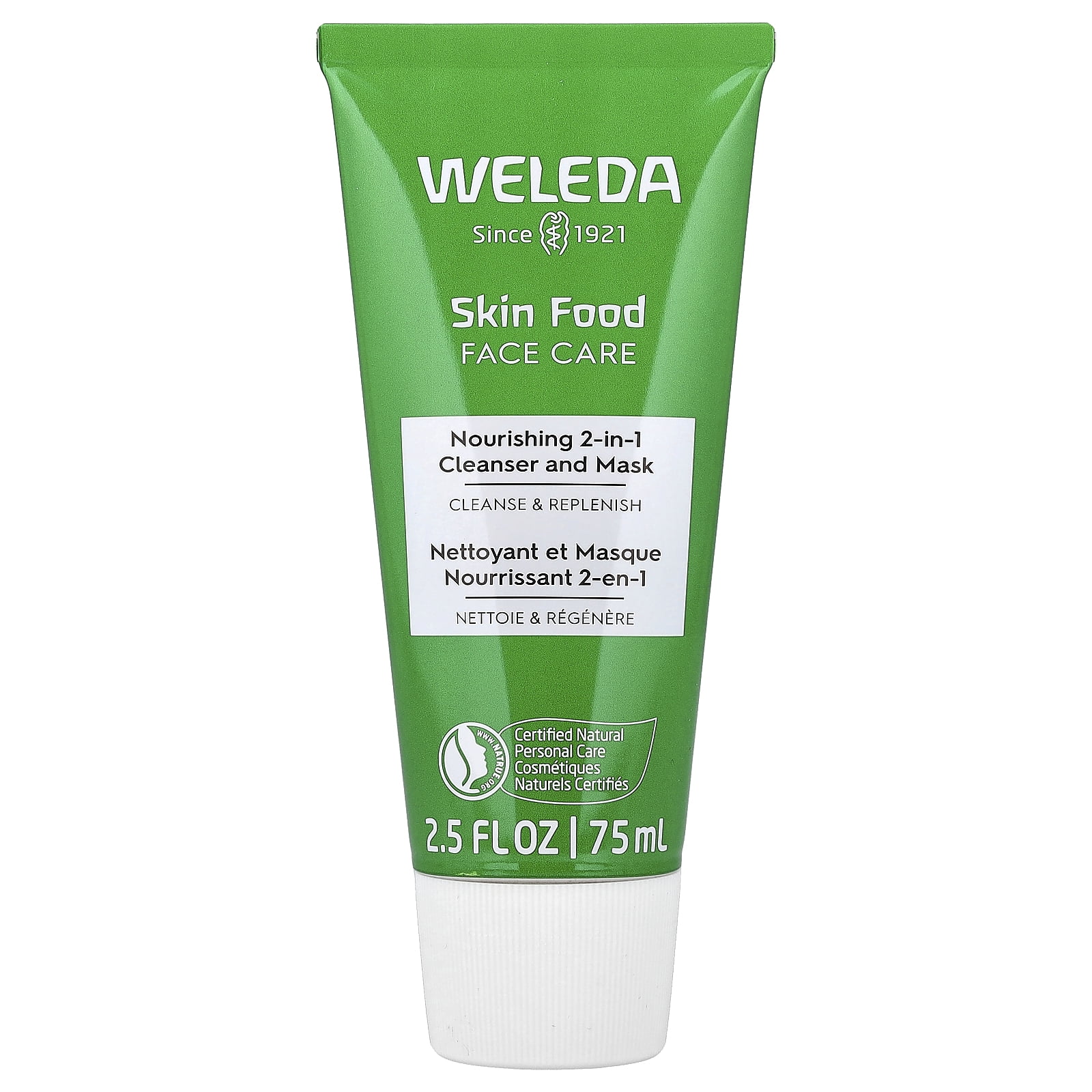 Weleda Skin Food Face Care, Moisturizing Oil-To-Milk Cleanser, 2.5