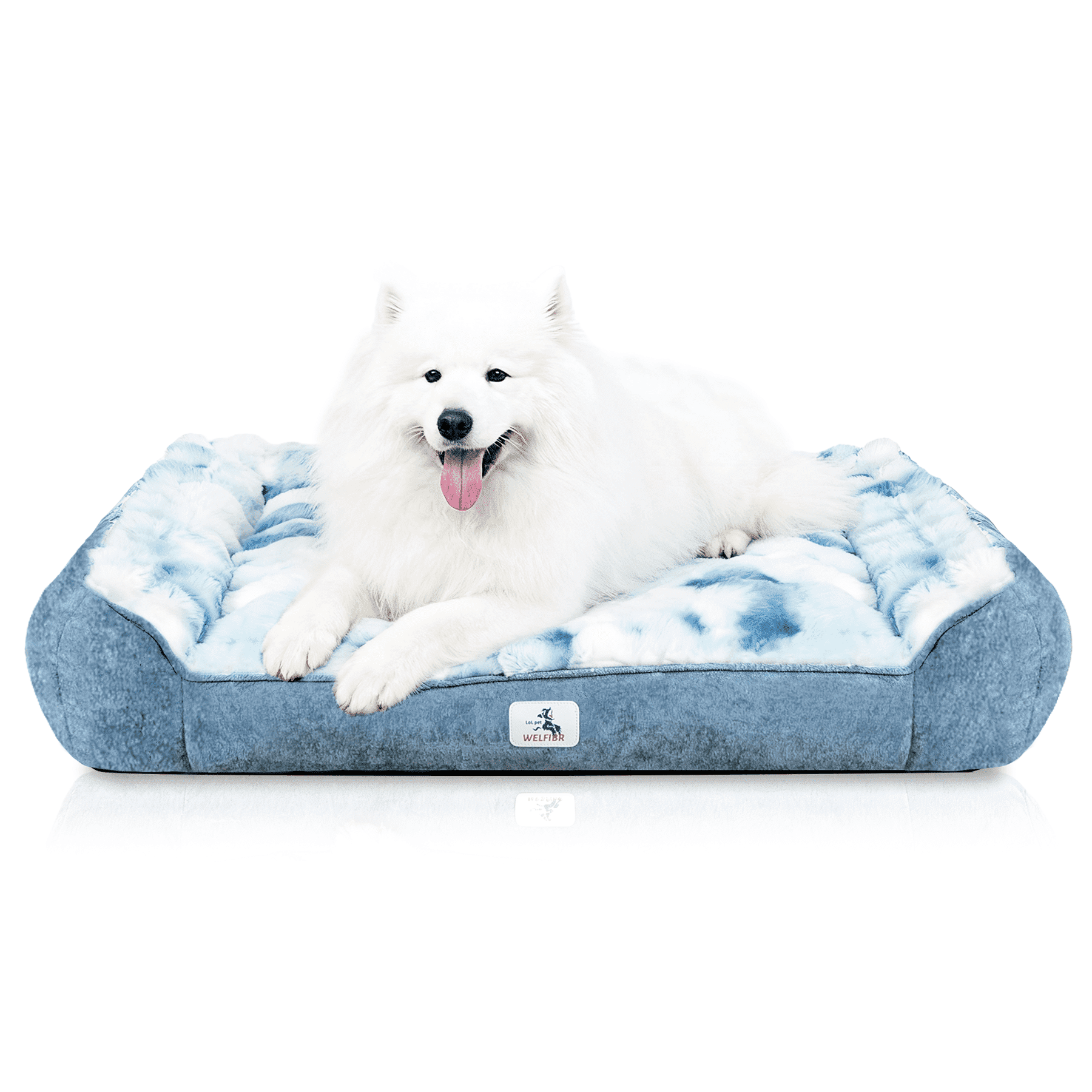 Gallery Detail: Welfibr Orthopedic Dog Bed For Large Dogs Faux Fur Dog