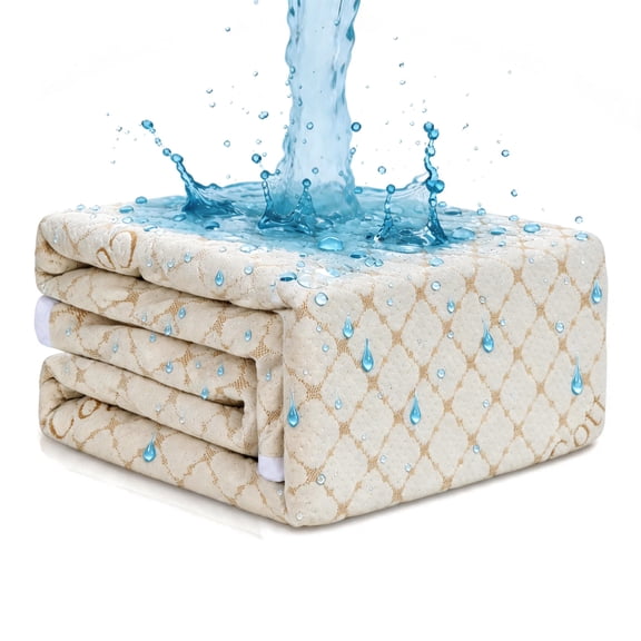 Welfibr Waterproof Mattress Protectors Blended with Organic Cotton - Fitted, Soft, Noiseless, Breathable, Deep Pocket, Queen
