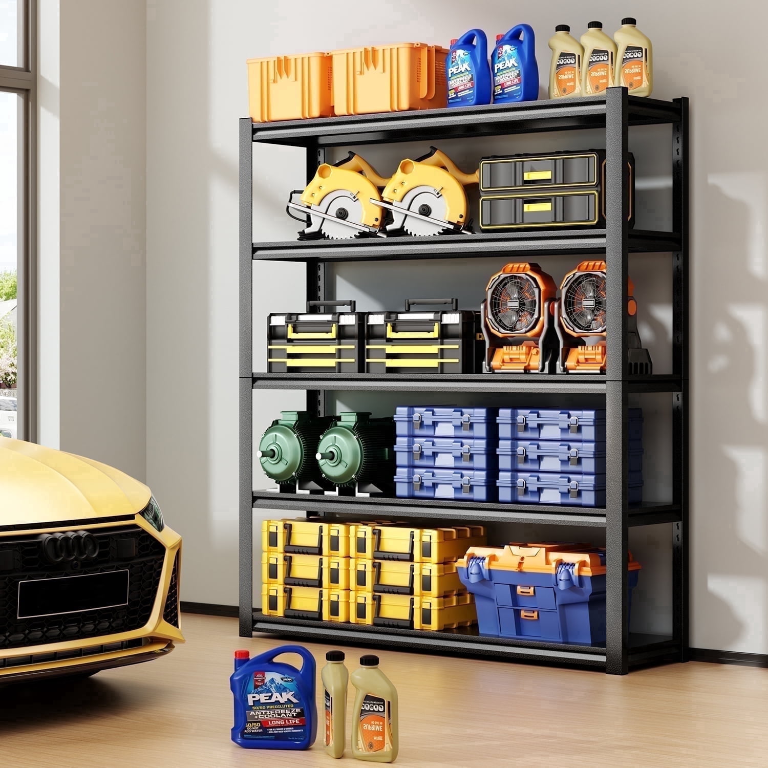 Welfiya 5-Tier Garage Shelving,48