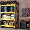 thumbnail image 1 of Welfiya 60"W Garage Shelving,4-Tier Heavy Duty Storage Shelves Unit with Adjustable Metal Shelf for Warehouse,Basement,Workshop,4500LBS,60"W x 20"D x 79"H,Black&Yellow, 1 of 9
