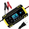 thumbnail image 1 of Welhome Car Battery Charger, 12V/8A 24V/4A Smart Automatic Battery Charger Maintainer Trickle Charger for Car Truck Motorcycle, Yellow, 1 of 7