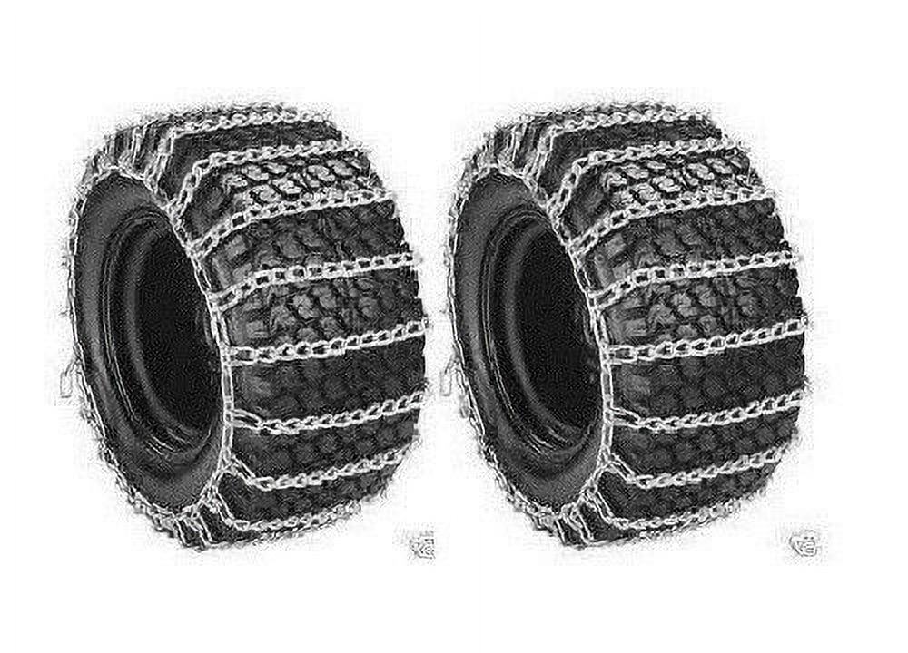 Welironly New Pair 2 Link TIRE Chains 24x12-12 for John Deere Lawn Mower Tractor Rider,#id(theropshop; TRYK80271680536533