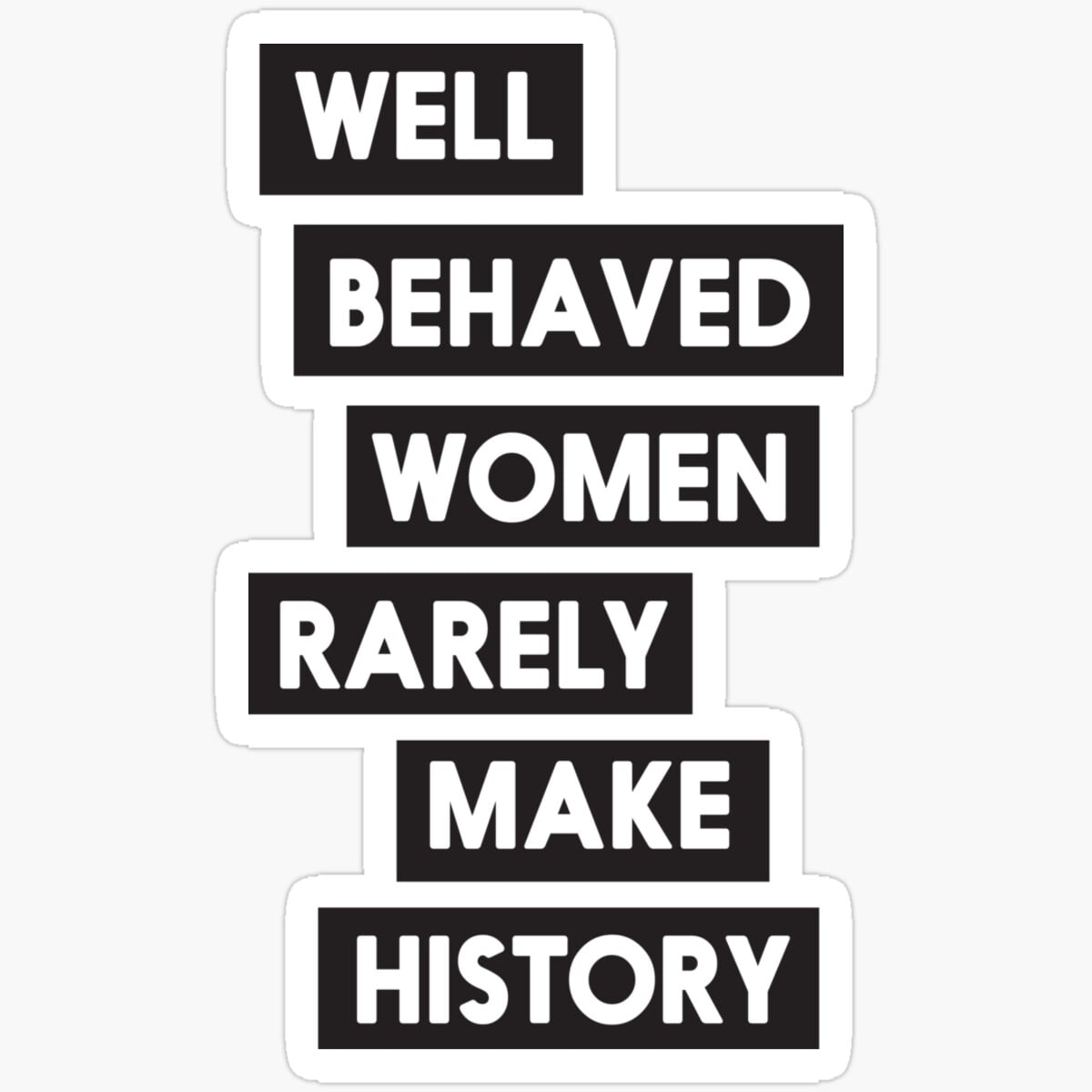 Women Of History Tote Bag - Feminist Gift, 'Well Behaved Women Rarely Make History' Quote, Cotton Canvas Shopping Bag