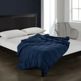 thumbnail image 1 of Well Being 12lbSoft Weighted Blanket, Full, Navy, 1 of 5