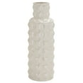 thumbnail image 1 of Benzara 71797 Well Carved Fancy Ceramic Pearl White Vase, 1 of 2