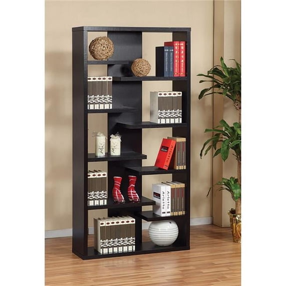Well- Designed Contemporary Bookcase, Black