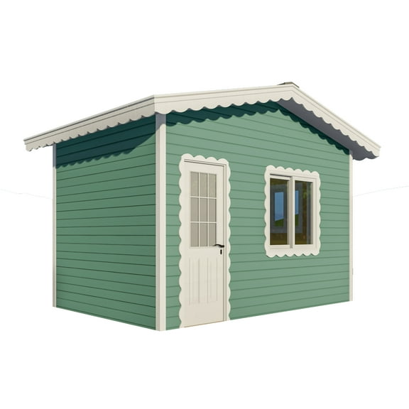 Well Done 1 Home Kits Small Spaces - The Country Cottage - Assembled Size 12'W x 8'D x 10'3.5"H