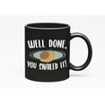 thumbnail image 1 of Well Done! You Snailed It Witty Snail Pun & Success, Black 11oz Ceramic Mug, 1 of 5