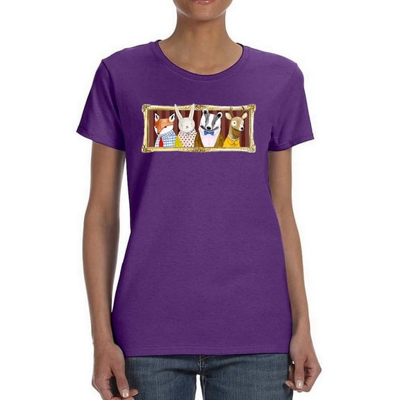 Well Dressed Animals Portrait T-Shirt Women -Victoria Borges Designs, Female 5X-Large