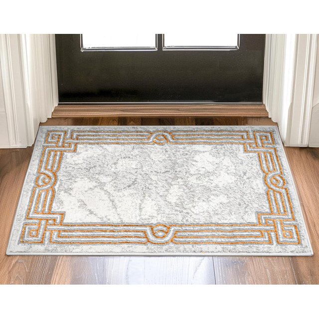 Well Fairmont Collection Huntington Grey Gold & Ivory Marble Border