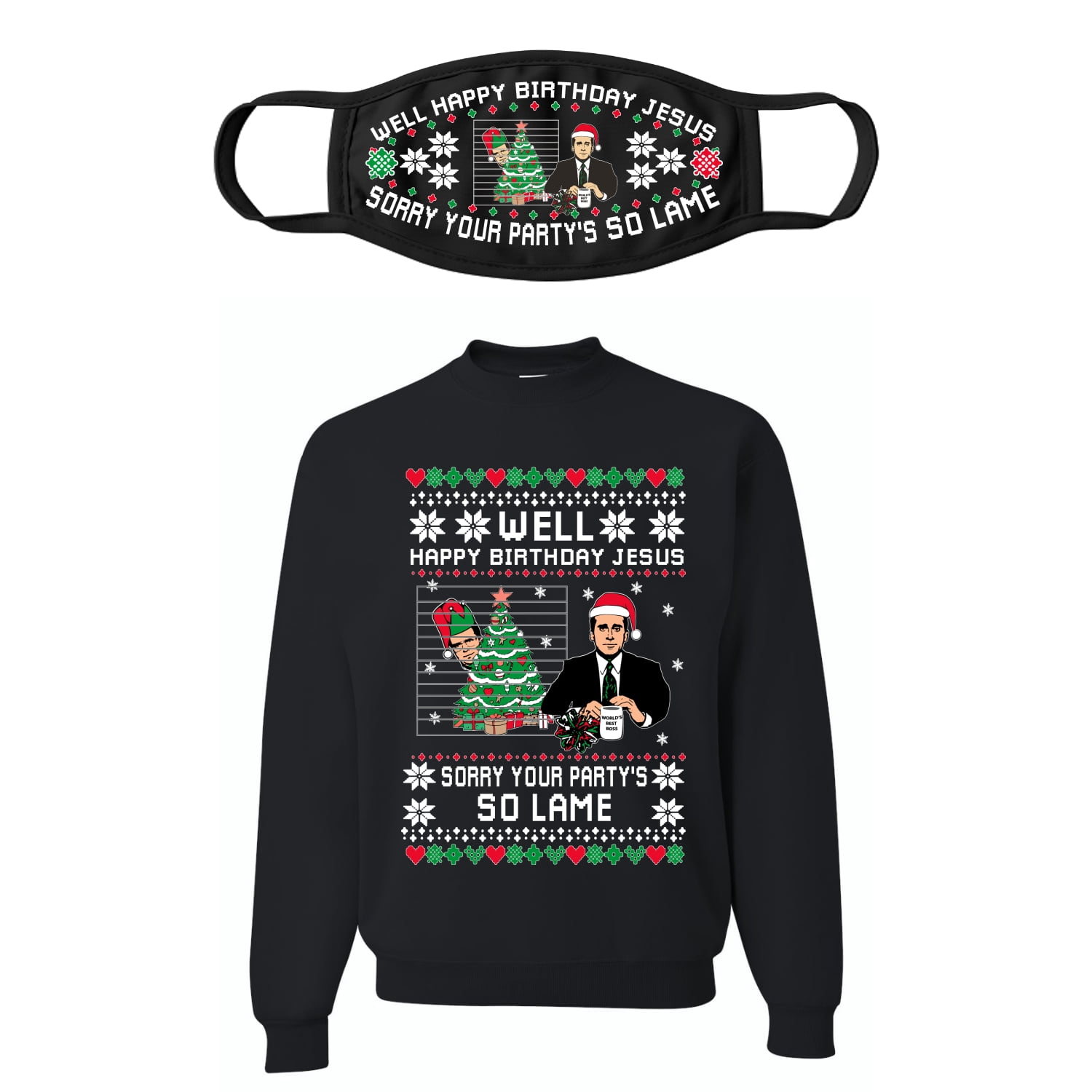 Black jesus top christmas sweater