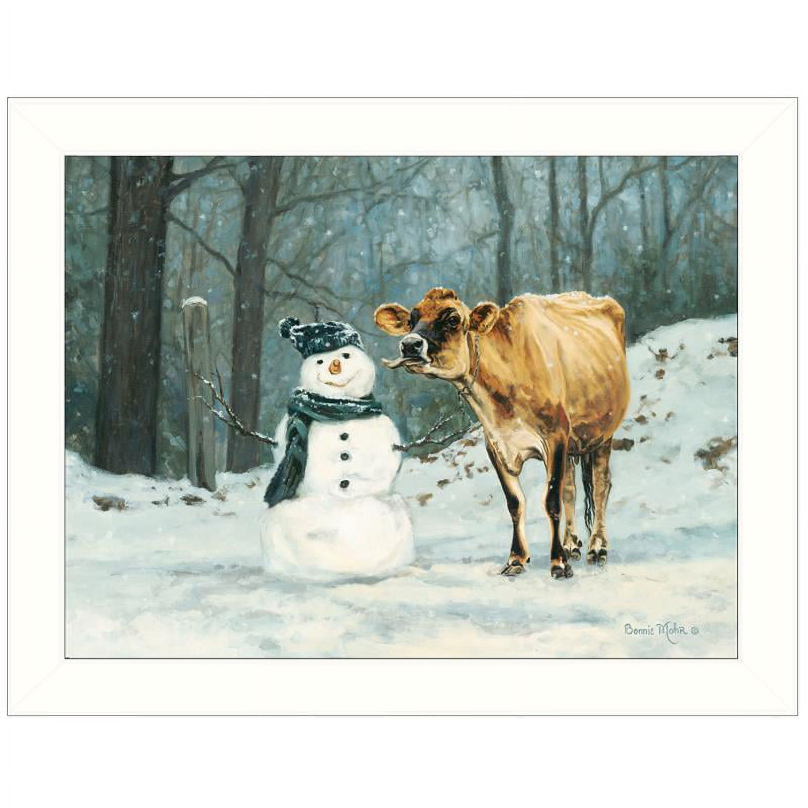 TrendyDecor4U Well Hello There By Bonnie Mohr Framed Print COW251-712W ...