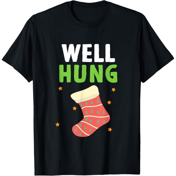 Well Hung Funny Christmas Holiday T-Shirt