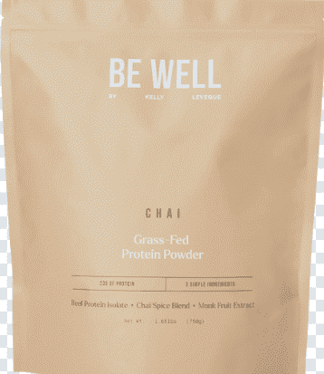Be Well by Kelly Chai Grass-Fed Beef Protein Powder, 23G of Protein & Zero Carbs (3 Ingredients, 30 Servings) 9 Amino Acids + 3 BCAAs No Soy, No Dairy, Stevia-Free, No Sugar Added 1.65lb 750g