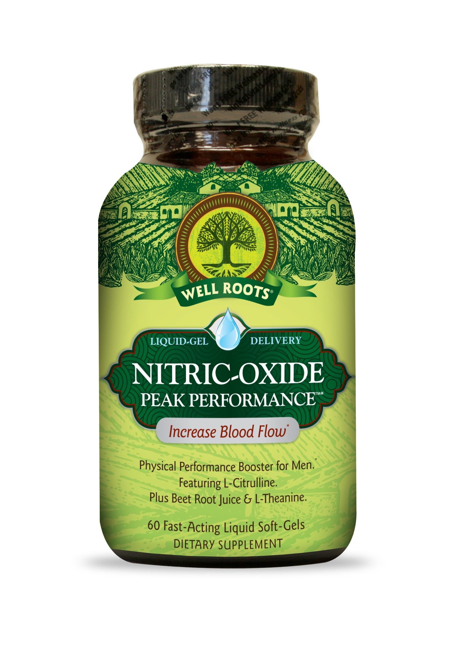 Well Roots Liquid SoftGels NitricOxide Peak Performance Booster for