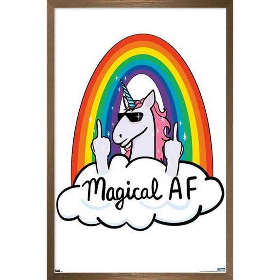 Well This Is Awkward - Magical AF Wall Poster, 14.725" x 22.375" Framed