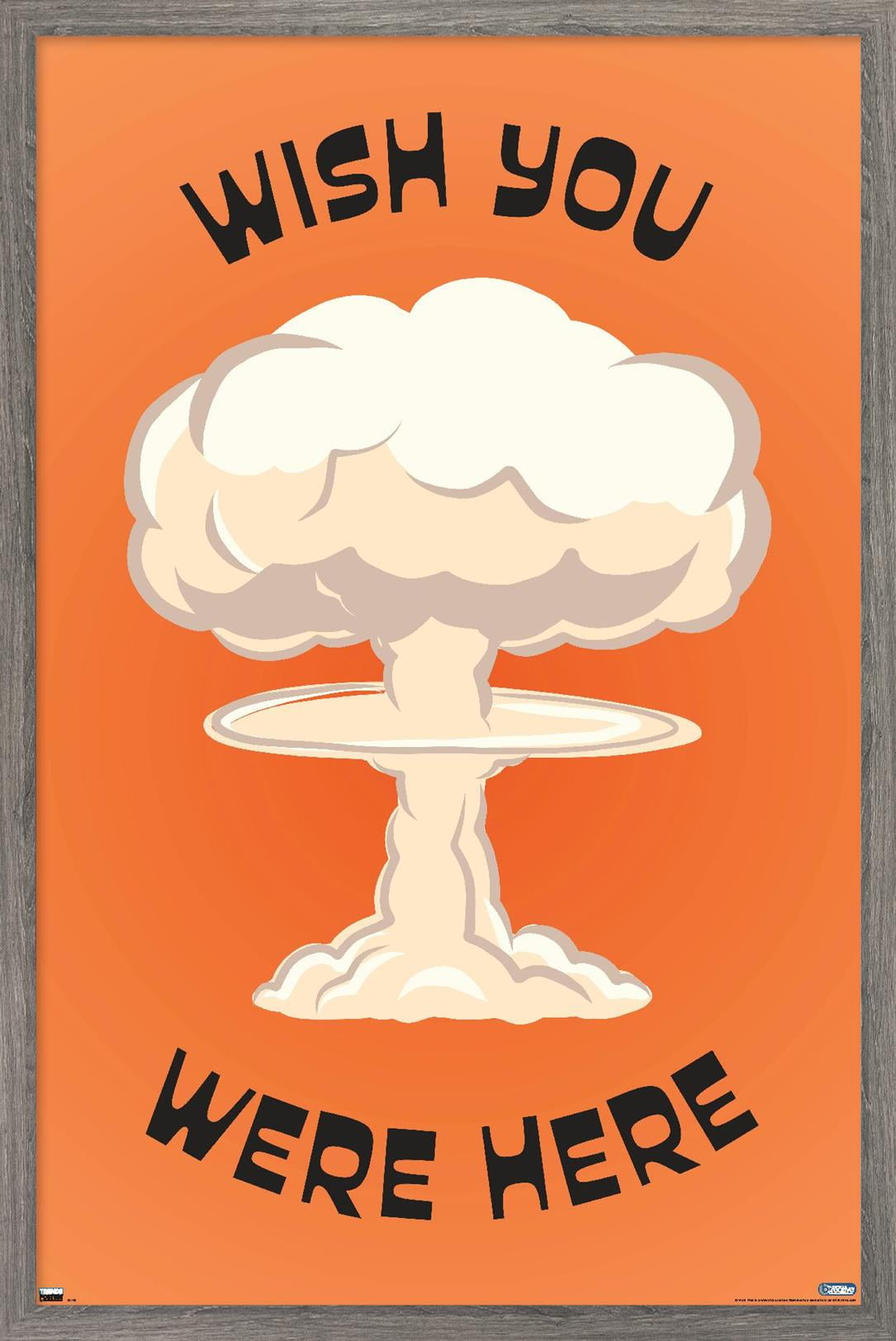 Well This Is Awkward - Wish You Were Here Wall Poster, 14.725" x 22.375" Framed