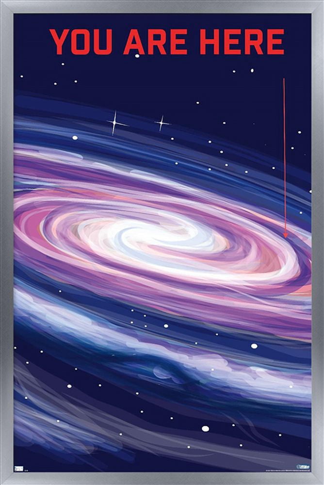 Well This Is Awkward - You Are Here Wall Poster, 14.725" x 22.375" Framed