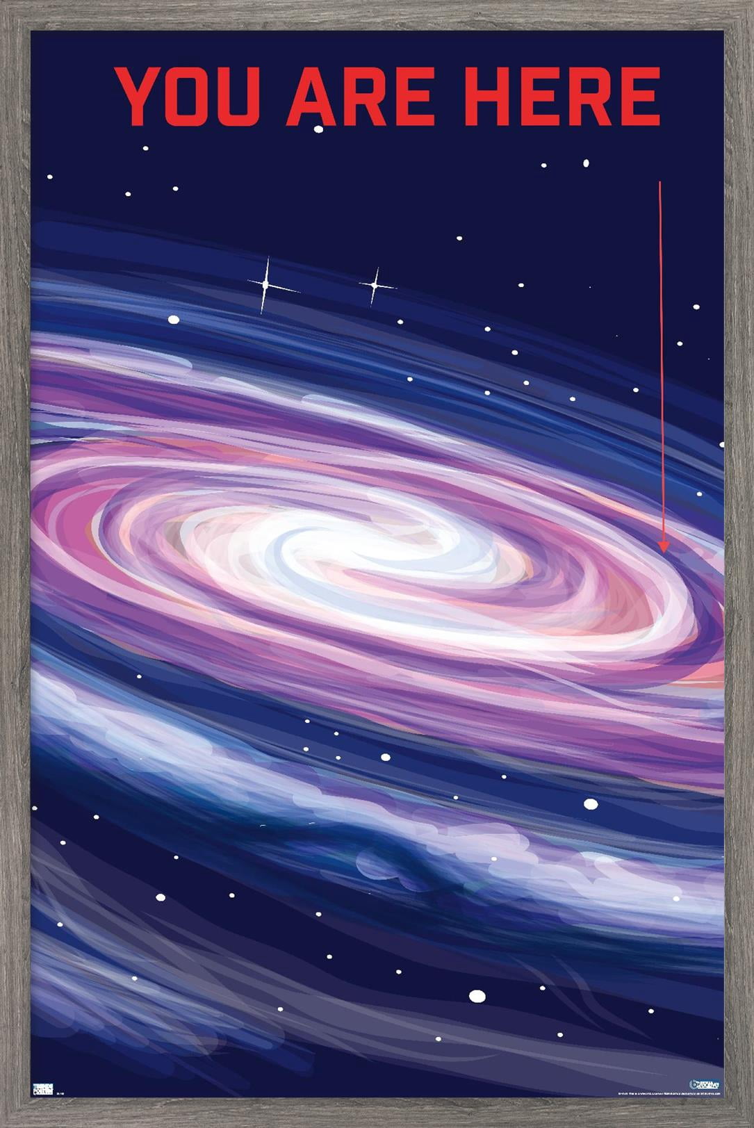 Well This Is Awkward - You Are Here Wall Poster, 22.375" x 34" Framed