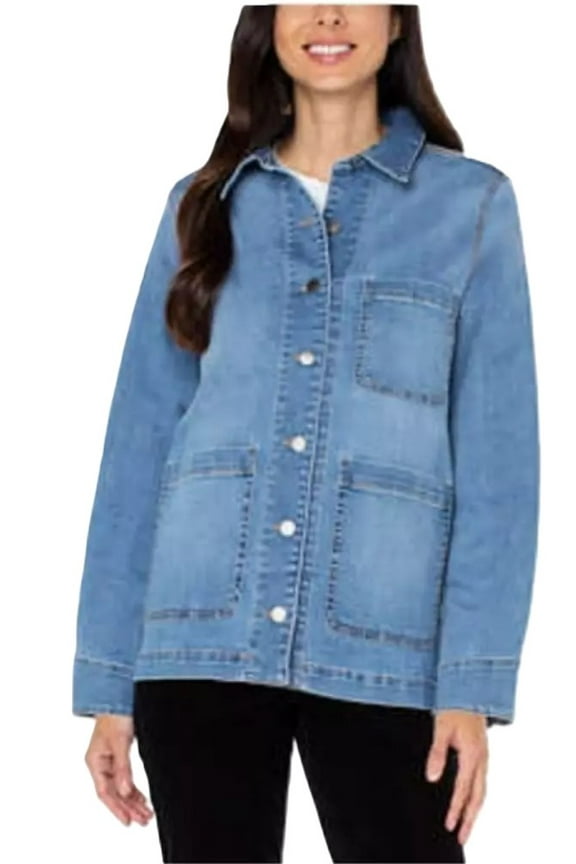 Ladie's Denim Chore Jacket | Light Denim, XL