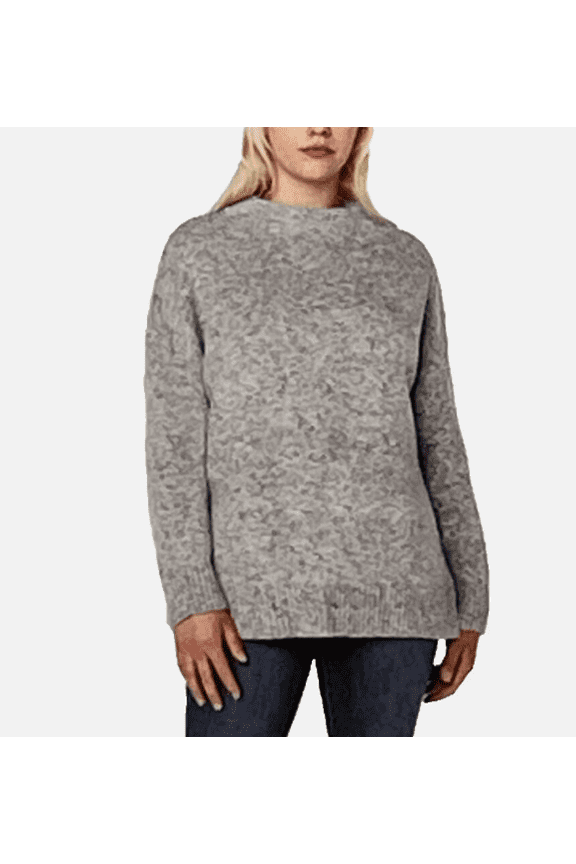 Ladies' Nep Yarn Sweater Medium Gray