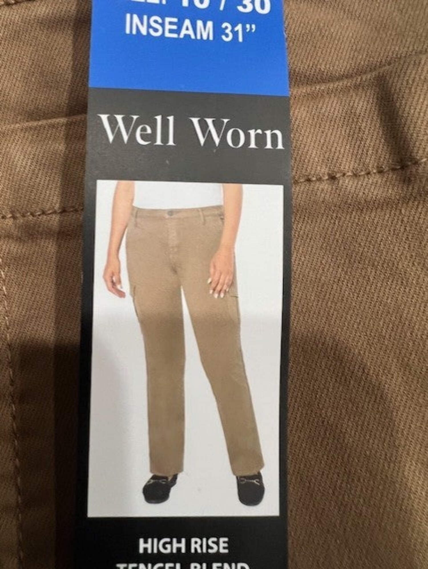 Women Black Washed Tencel Pocket Cargo Pants