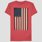 Well Worn Mens Americana Flag Short Sleeve Graphic T-Shirt - Red, Small