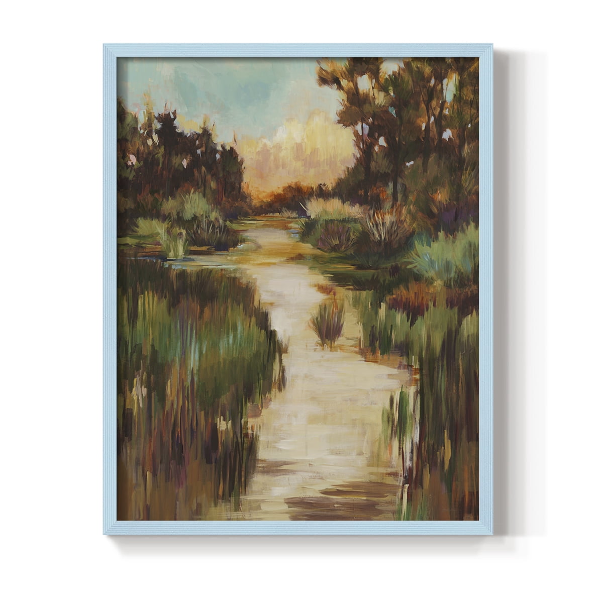 Well Worn Path Framed Print in Blue Solid Wood 11 x 14 Framed Print