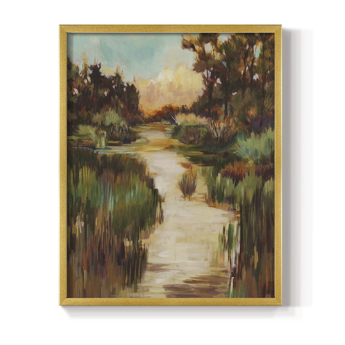 Well Worn Path Framed Print in Gold Solid Wood 22 x 28 Framed Print