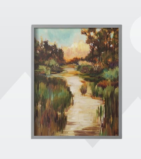 Well Worn Path Framed Print in Gray Solid Wood 11 x 14 Framed Print
