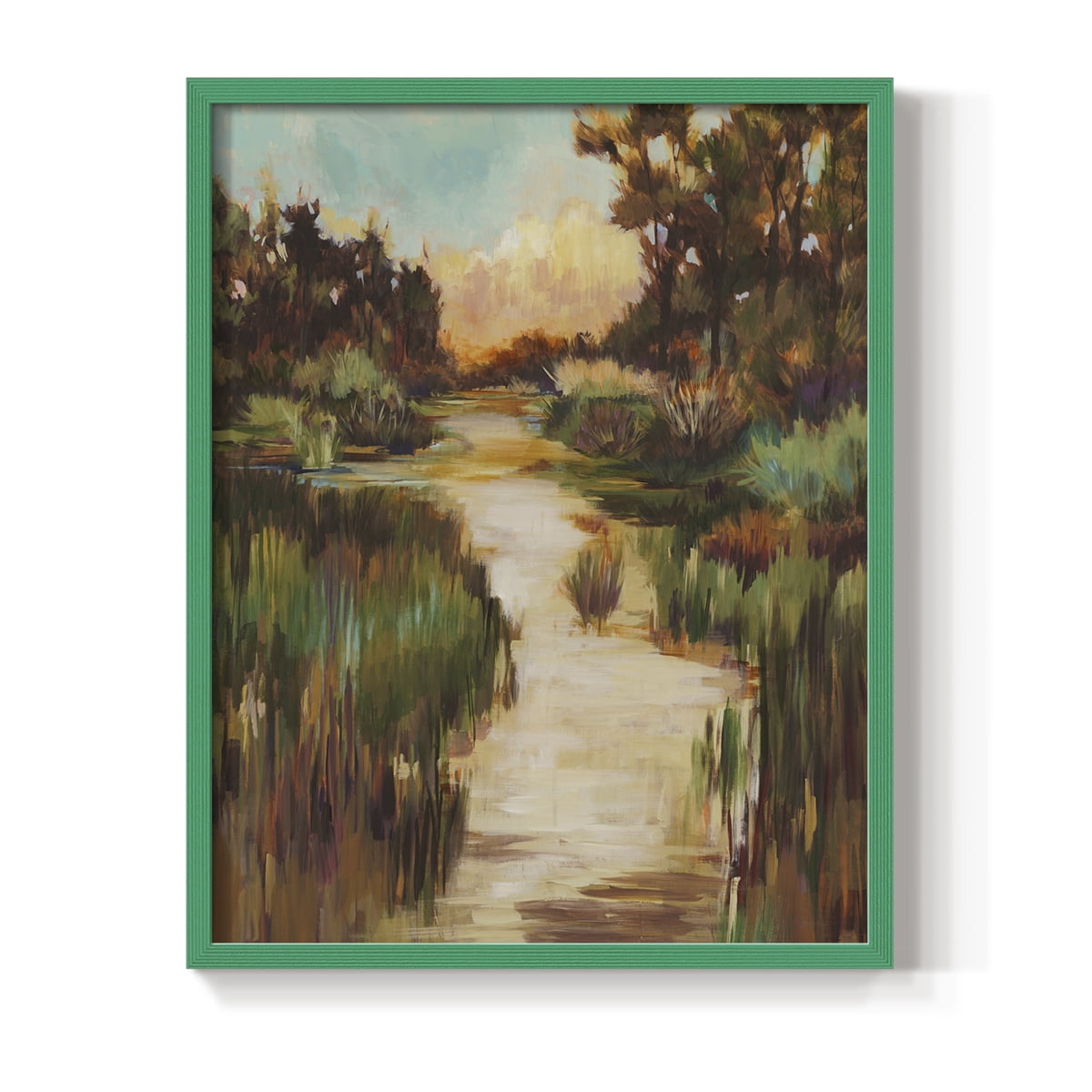 Well Worn Path Framed Print in Green Solid Wood 8 x 10 Framed Print