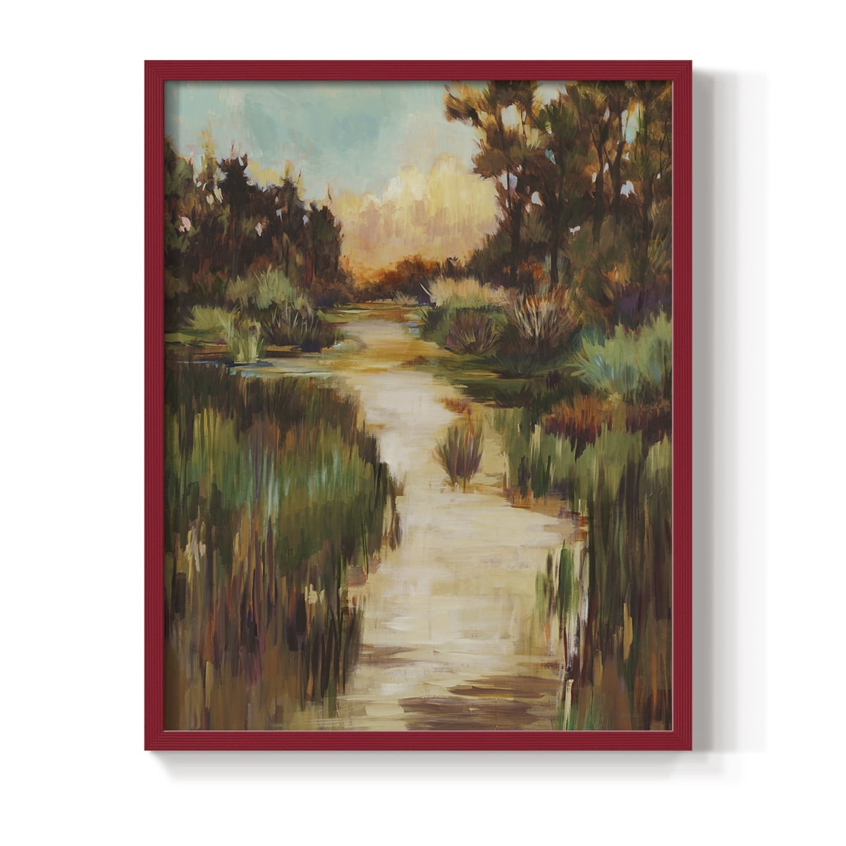 Well Worn Path Framed Print in Red Solid Wood 8 x 10 Framed Print