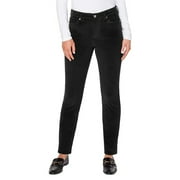Well Worn Womens High Rise Corduroy Skinny Pant Black, 6/28