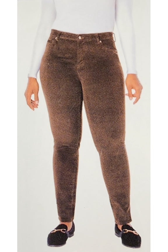 Women's High Rise Corduroy Skinny Pants, Brown