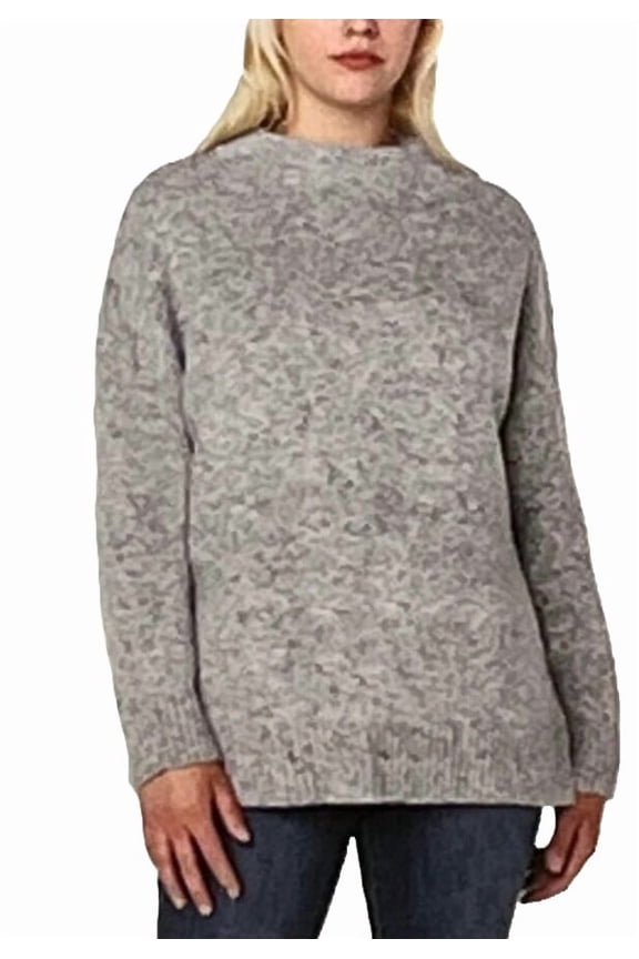 Women's Soft Stretch Nep Yarn Sweater | Gray, Small