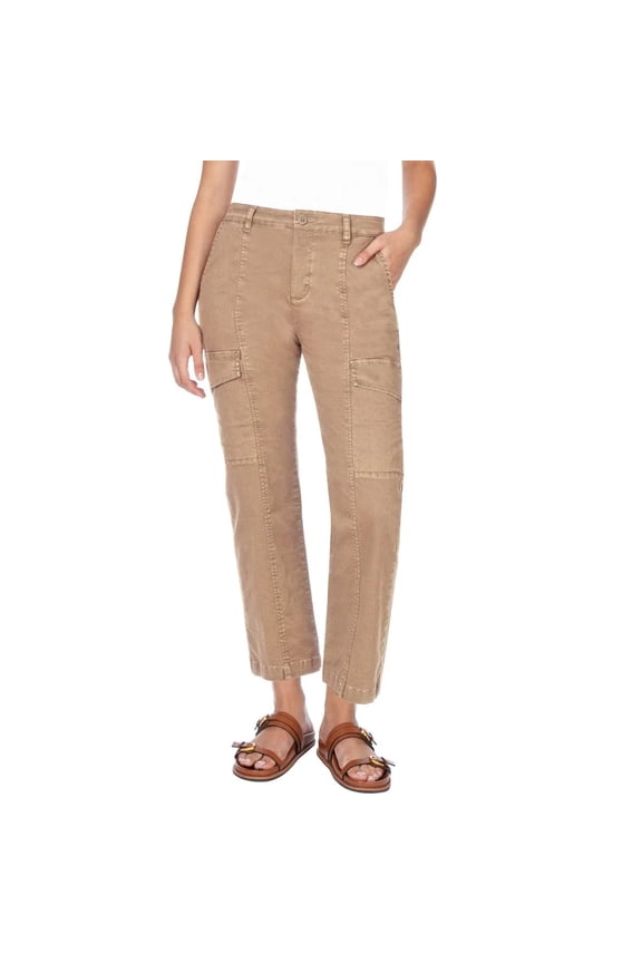 Women's Twill Cargo Pants, Tan
