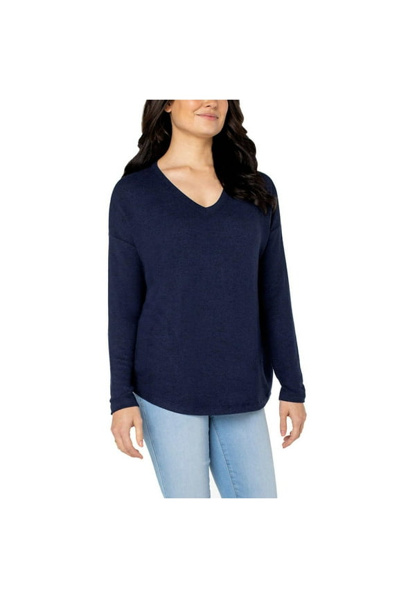 Women's Ultra Soft V-neck Lightweight Knit Sweater Relaxed Fit Top