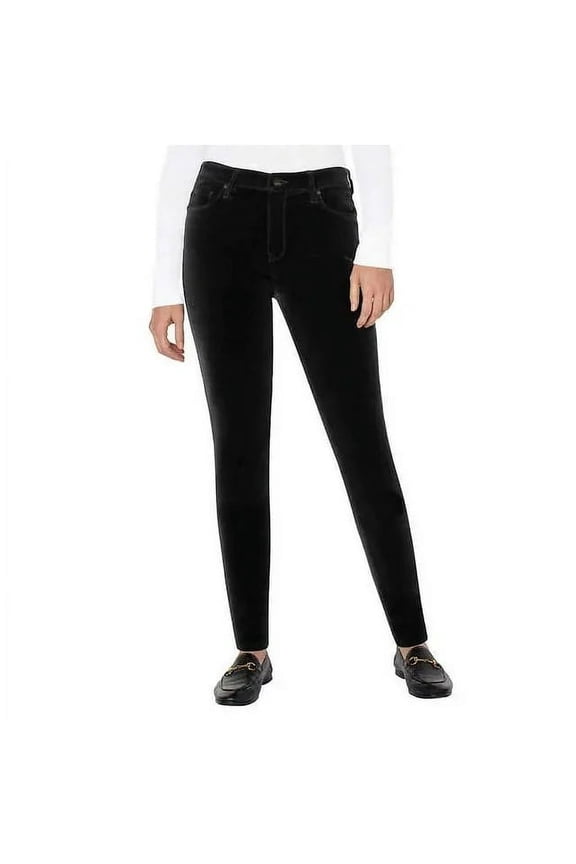 Womens' Velvet Pants, High Rise (Black, 18/38)