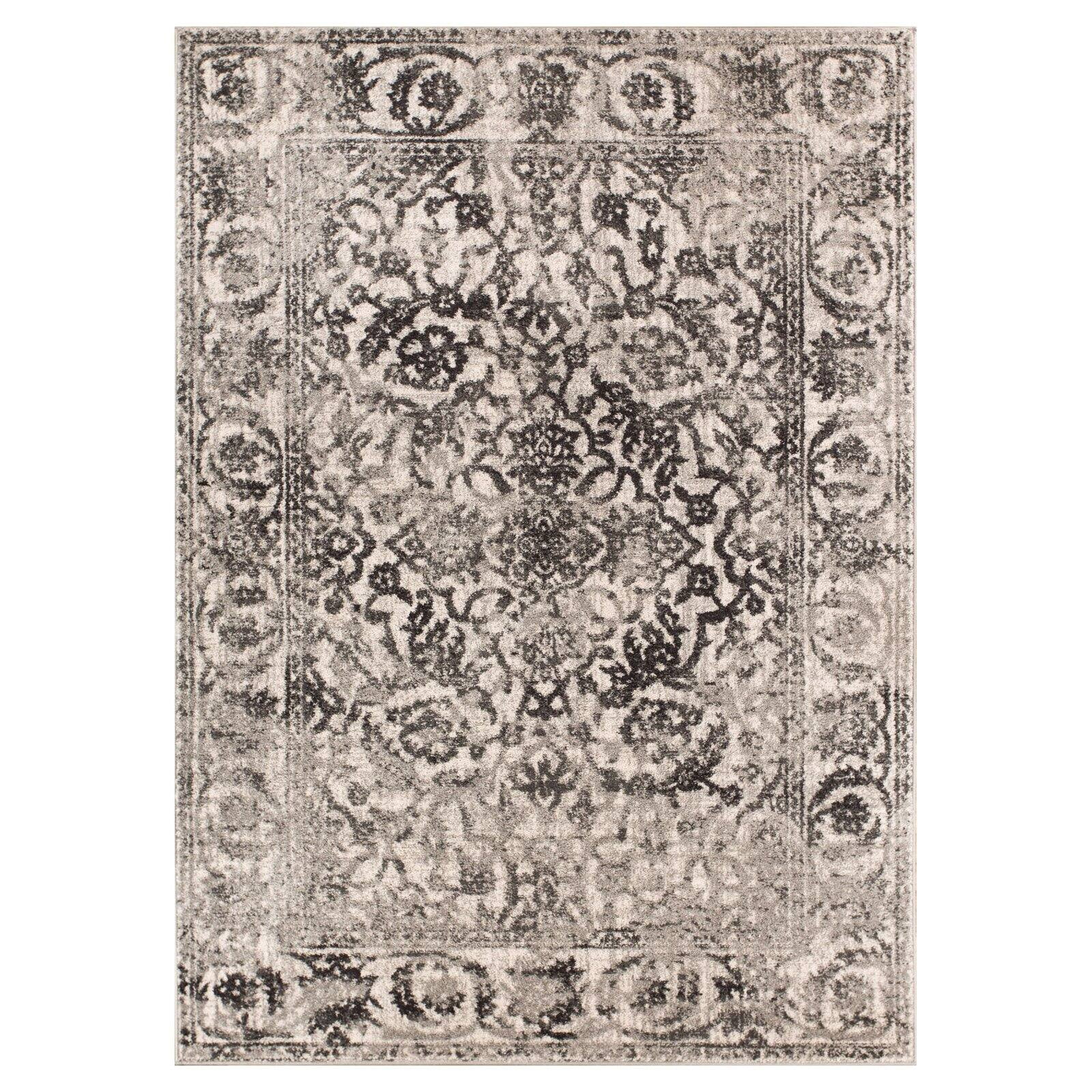 Well Woven 22874 Sydney Vintage Sheffield Grey Traditional Distressed Oriental Area Rug - 3 ft. 3 in. x 4 ft. 7 in.