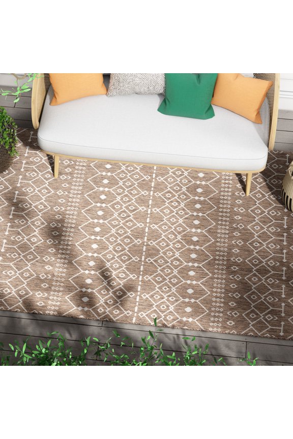 5' x 7' Brown Outdoor Rug