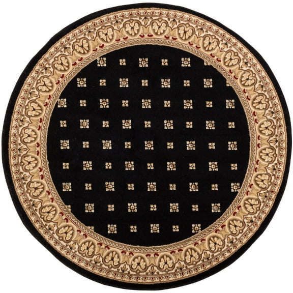 Well Woven 548934R Hudson Terrace Traditional Round Rug, Black - 3 ft. 11 in.