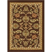 Well Woven 66334 Tabriz Traditional Non Slip Washable Rug, Brown - 3 ft. 3 in. x 4 ft. 7 in.
