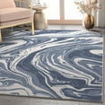 thumbnail image 1 of Well Woven Abstract Harmony Modern Stripes Pattern Blue Flat-Weave Easy to Clean 5'3" x 7'3" Area Rug, 1 of 7