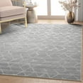 thumbnail image 1 of Well Woven Abstract Kintsugi Modern Geometric Flat-Weave Gray 7'7" x 9'10" Area Rug, 1 of 7