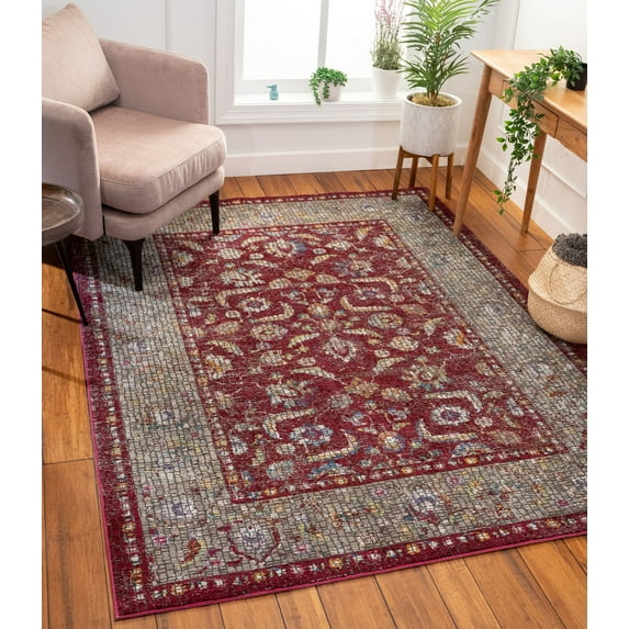 Well Woven Allure Vanessa Vintage Oriental Red 5'3" x 7'3" Area Rug