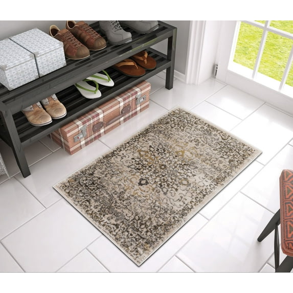 Well Woven Amba Sultana Traditional Gold Area Rug