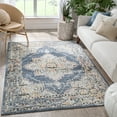 thumbnail image 1 of Well Woven Andria Medallion Botanical Blue Distressed 9'3" x 12'2 Area Rug, 1 of 8